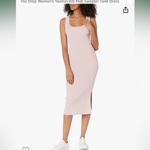 The Drop Yasmin rib midi sweater tank dress Amazon